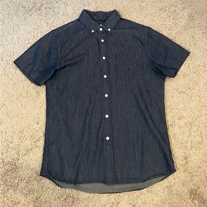 Saturdays New York City Dark Blue Button-Down Shirt